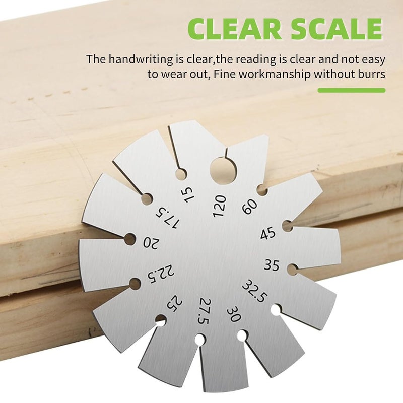 Jectse Stainless Steel Bevel Angle Gauge, Measure 15-120 Degree Angles for Knife Blade, Woodworking, Chisel, Compact &, Includes Storage Box - Image 4